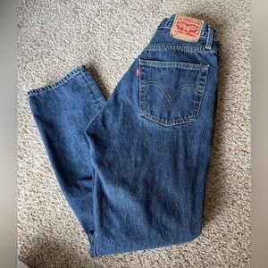 Levi's 501 Women's Original Fit Jeans W28 L30 Medium Dark Wash Button Fly